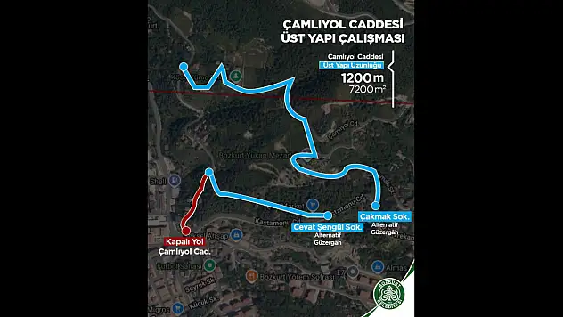 Çamlıyol Caddesi Kapatılacak