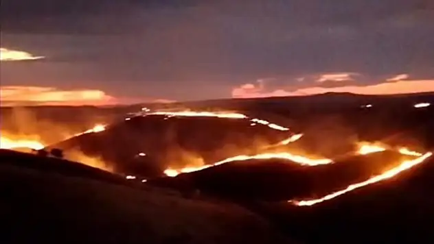 Çankırı'da etkili olan arazi yangını uzun uğraşlar sonucu kontrol altına alındı
