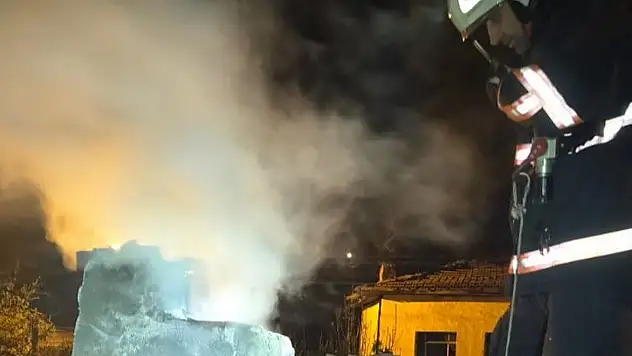 Çankırı'da Korkutan Baca Yangını