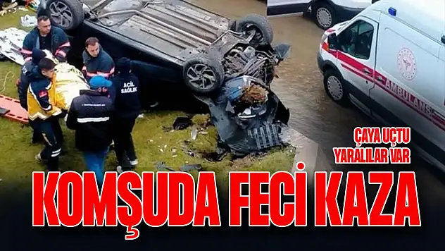 Çankırı'da Otomobil Çaya Uçtu, Yaralılar Var!
