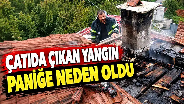 Çatıda Çıkan Yangın Paniğe Neden Oldu