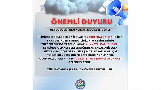 Cide Belediyesi Duyurdu