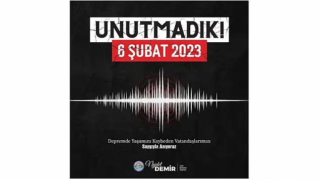 Cide Belediyesi'nden Anma Mesajı