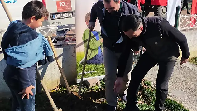 Cide'de Gençler Fidan Dikip Sağlıklı Yaşama Vurgu Yaptı