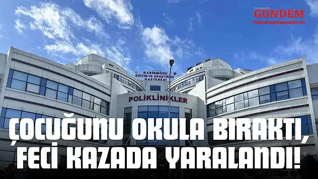 Çocuğunu Okula Bırakan Kadın Kazada Yaralandı