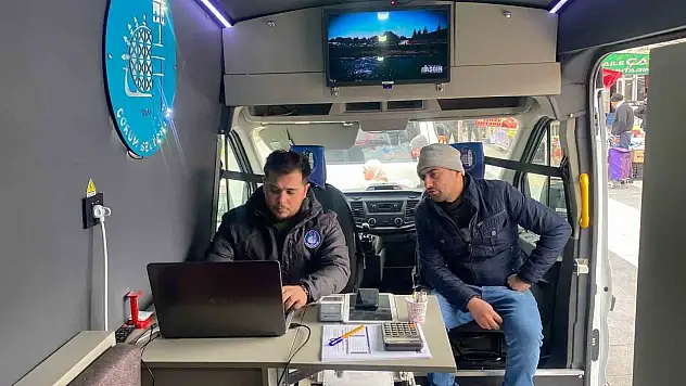 Çorum Belediyesi'nin 'Mobil Çözüm Merkezi' Hizmette