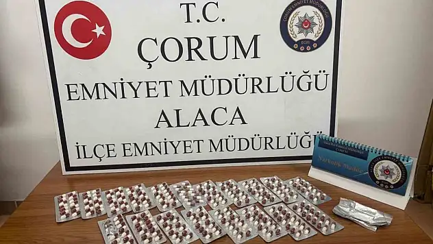 Çorum'da 266 Adet Sentetik Ecza Hapı Ele Geçirildi: 1 Gözaltı