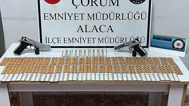 Çorum'da 756 adet sentetik ecza hapı ele geçirildi: 1 tutuklama