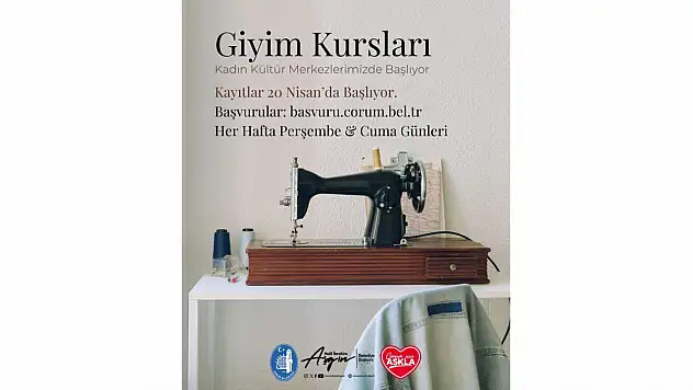 Çorum'da Giyim Kursları Başlıyor