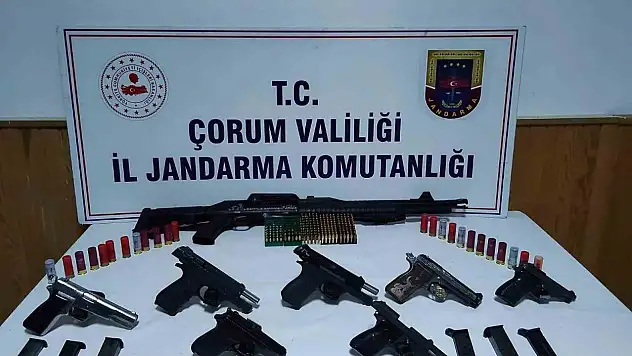 Çorum'da Kaçak Silah Operasyonu