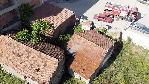 Çorum'da metruk evde korkutan yangın