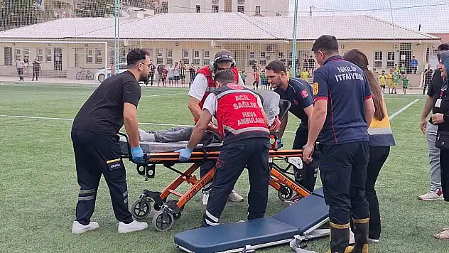 Çorum'da parmağı kopan çocuk için helikopter ambulans havalandı
