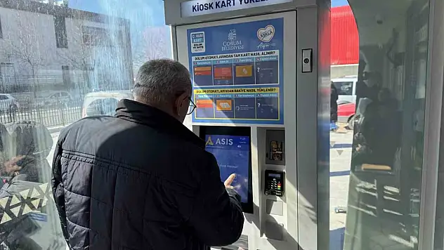 Çorum'da Toplu Ulaşım Kartlarına Bakiye Yükleme Noktası Artıyor