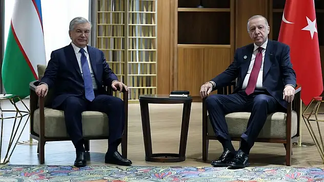 Cumhurbaşkanı Erdoğan, Özbekistan Cumhurbaşkanı Mirziyoyev İle Görüştü