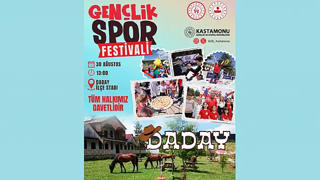 Daday'da Gençlik Spor Festivali Heyecanı
