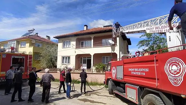 Daday'da korkutan yangın