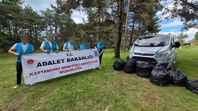 Denetimli Serbestlik Yükümlülerinden Doğa İçin Örnek Temizlik Çalışması