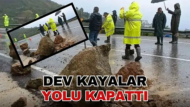 Dev Kayalar Yolu Kapattı