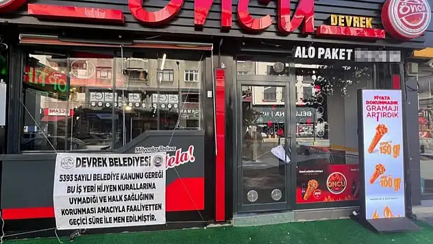Devrek'te kurallara uymayan iş yeri mühürlendi