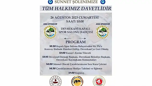 Devrekani'de sünnet şöleni yapılacak