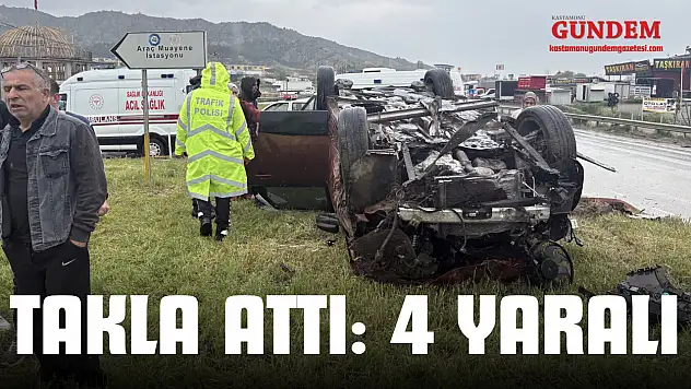 Direksiyon Hakimiyetini Kaybetti, Takla Attı: 4 Yaralı!
