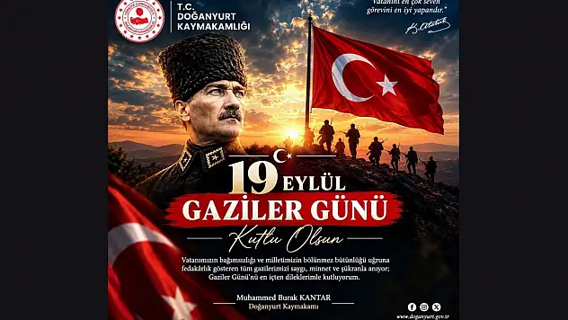 Doğanyurt Kaymakamı Kantar Gaziler Günü Mesajı Yayımladı