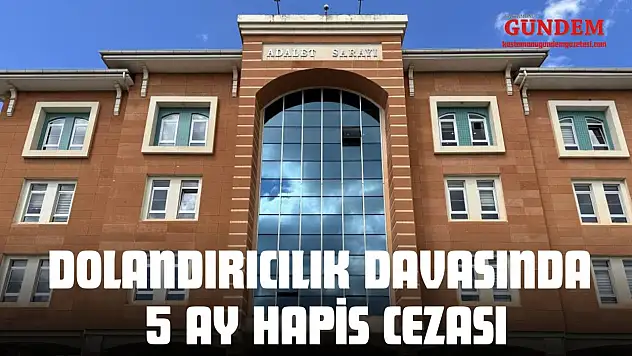 Dolandırıcılık Davasında 5 Ay Hapis Cezası
