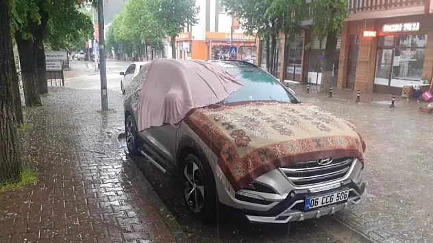 Dolu ve sağanak yağış etkili oldu