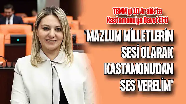 Ekmekci Meclis'te Konuştu: 10 Aralık'ta Kastamonu'ya Davet