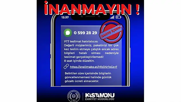 Emniyet'ten Sahte Mesaj Uyarısı