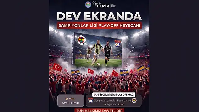 Fenerbahçe-Lyon Maçı İçin Dev Ekran Kuruluyor