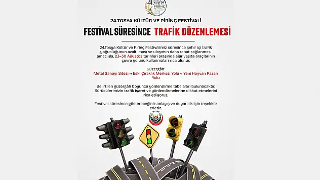 Festival Nedeniyle Trafik Düzenlemesi Yapılacak