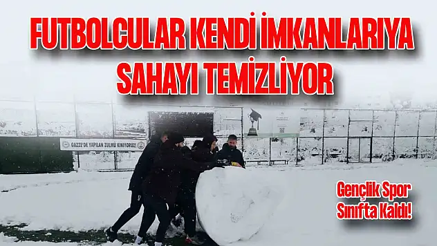 Futbolcular Kendi İmkanlarıyla Sahayı Temizliyor!