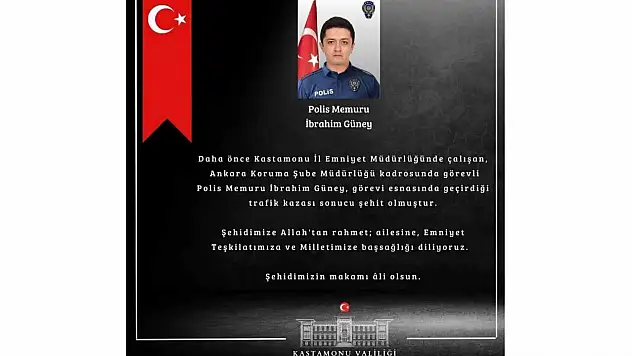 Görevi Başında Trafik Kazası Geçiren Polis Memuru İbrahim Güney Şehit Oldu