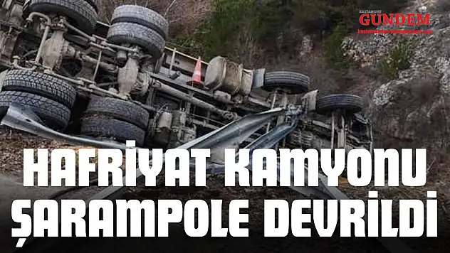 Hafriyat Kamyonu Şarampole Devrildi