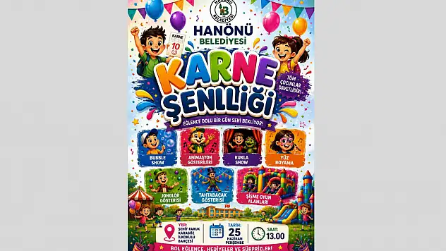 Hanönü Belediyesi'nden Çocuklara Karne Şenliği