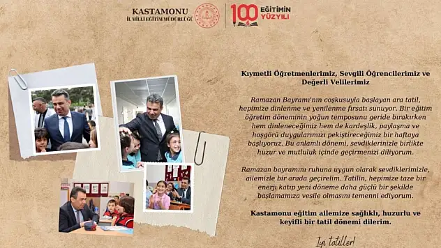 Hasan Gümüş'ten Ara Tatil Mesajı