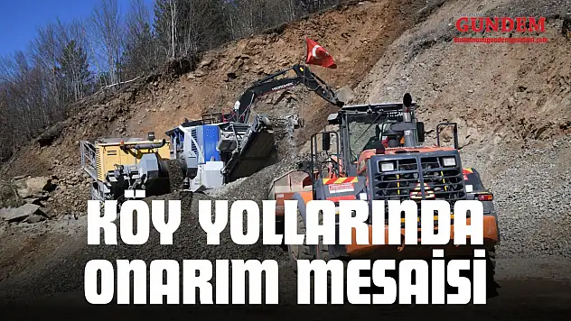 Hasar Gören Köy Yollarında Onarım Mesaisi