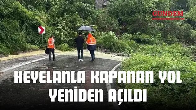 Heyelanla Kapanan Yol Yeniden Açıldı