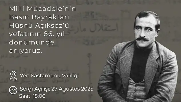 Hüsnü Açıksöz Vefatının 86. Yılında Anılacak