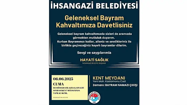 İhsangazi'de Geleneksel Bayram Kahvaltısı Yapılacak