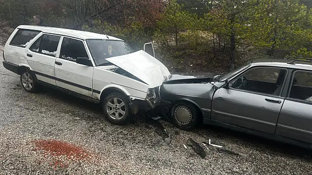 İki Otomobil Çarpıştı: 2 Yaralı