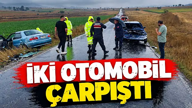 İki Otomobil Çarpıştı: 2 Yaralı