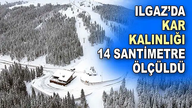 Ilgaz'da Kar Kalınlığı 14 Santimetre Ölçüldü