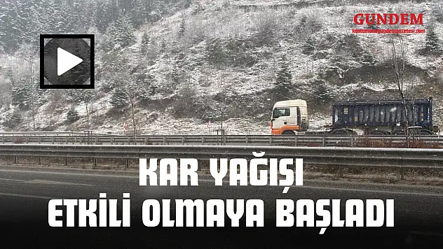 Ilgaz Dağı'nda Kar Yağışı Etkili Olmaya Başladı
