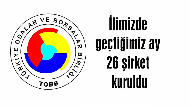 İlimizde geçtiğimiz ay 26 şirket kuruldu