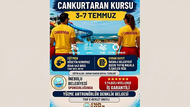 İnebolu'da Cankurtaran Eğitimleri Başlıyor