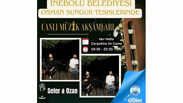 İnebolu'da Canlı Müzik Keyfi Başlıyor