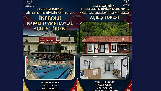 İnebolu'da Yarı Olimpik Kapalı Yüzme Havuzu Hizmete Açılıyor