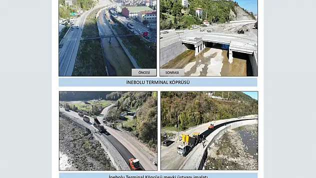 İnebolu Terminal Köprüsü'nde Çalışmalar Devam Ediyor